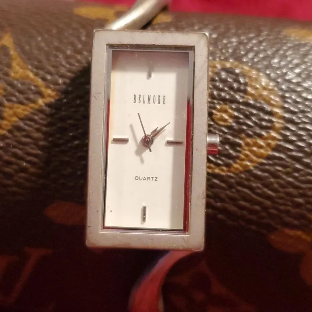 Belmore Ladies Bangle‎ Watch Rectangular Case Silvertone